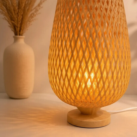 Lámpara De Mesa Bambú/ Natural Búho Alt 43.5 Cm Lámpara De Mesa Bambú/ Natural Búho Alt 43.5 Cm