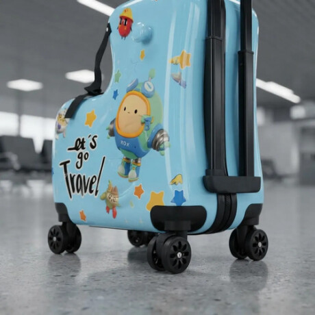 Valija Infantil - Diseños - Azul Celeste Valija Infantil - Diseños - Azul Celeste