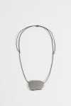 Collar cordón acero bold plateado