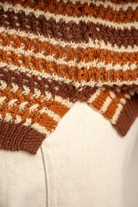 Sweater Rayado Texturado Ocre