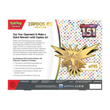 Pokemon Scarlet & Violet 151 Zapdos EX Collection Pokemon Scarlet & Violet 151 Zapdos EX Collection