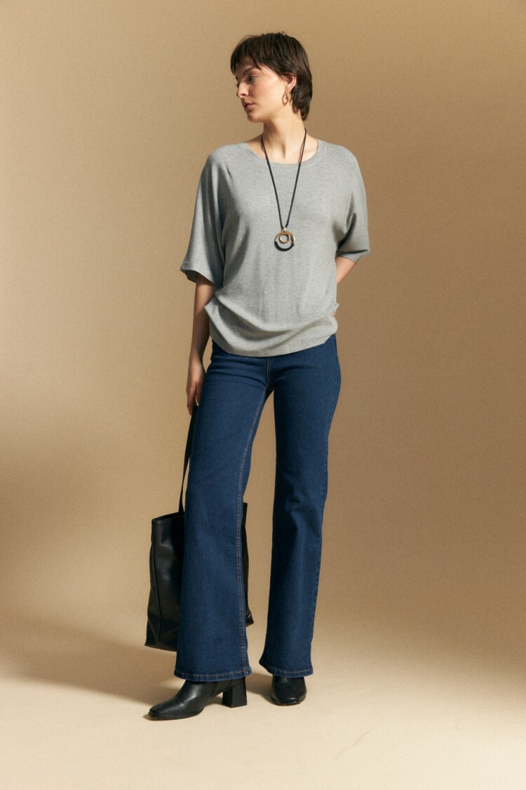 REMERA RONNY Gris Melange