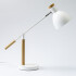 Lampara De Mesa Escritorio Estilo Nórdico Madera Metal 58Cm Color Blanco