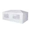 Gazebo estructural liviano con paredes 6x3 mts Blanco