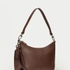 Bandolera Venice en cuero graneado Marron