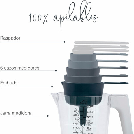 Set de medición jarra mas tazas Set de medición jarra mas tazas