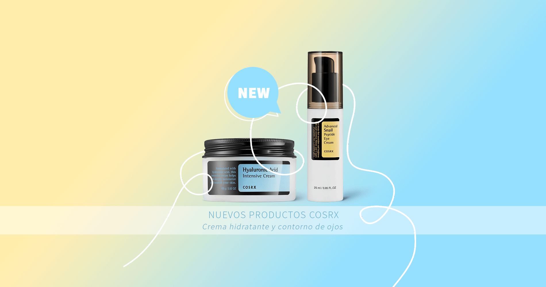 contorno de ojos y crema hidratante hortensia cosrx
