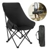 Silla Moon Chair Plegable Reforzada – Cómoda, Ligera y Lista para Usar NEGRO