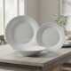 Juego de platos 12 piezas Opalina BLANCO