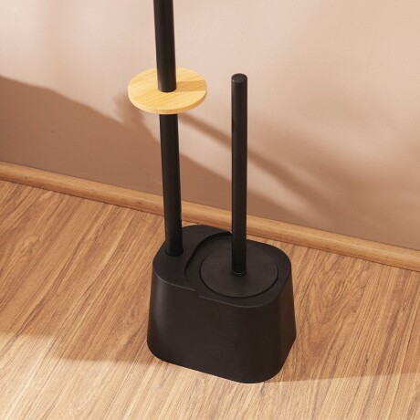 Porta Rollo y Cepillo de Baño 2 en 1 | Negro Porta Rollo y Cepillo de Baño 2 en 1 | Negro