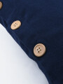 FUNDA ALMOHADON BOTONES AZUL