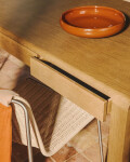 Mesa Arelida en chapa de roble y madera maciza de roble con acabado marrón claro 220 x 100 cm FSC Mix Credit Mesa Arelida en chapa de roble y madera maciza de roble con acabado marrón claro 220 x 100 cm FSC Mix Credit