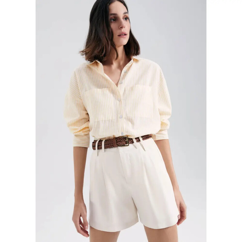 SHORTS FEM BEGE
