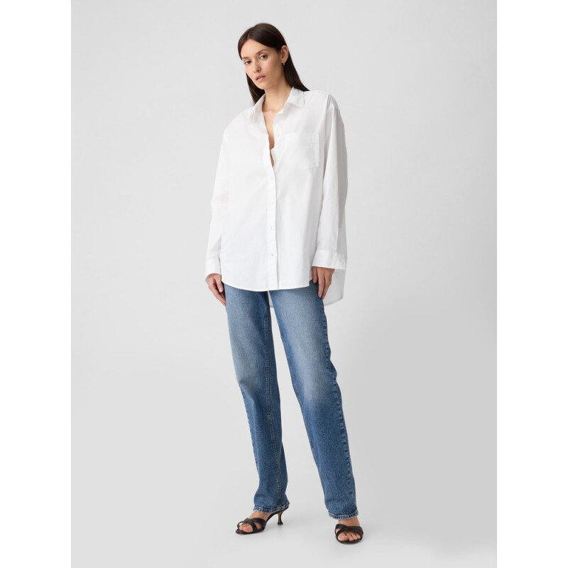 V-LS POPLIN BIG SHIRT OPTIC WHITE
