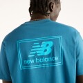 Remera New Balance de Hombre - Woven Label - MT53928STS BLUE