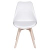 Silla Eames Joly - Acolchonado - Base De Madera Blanco