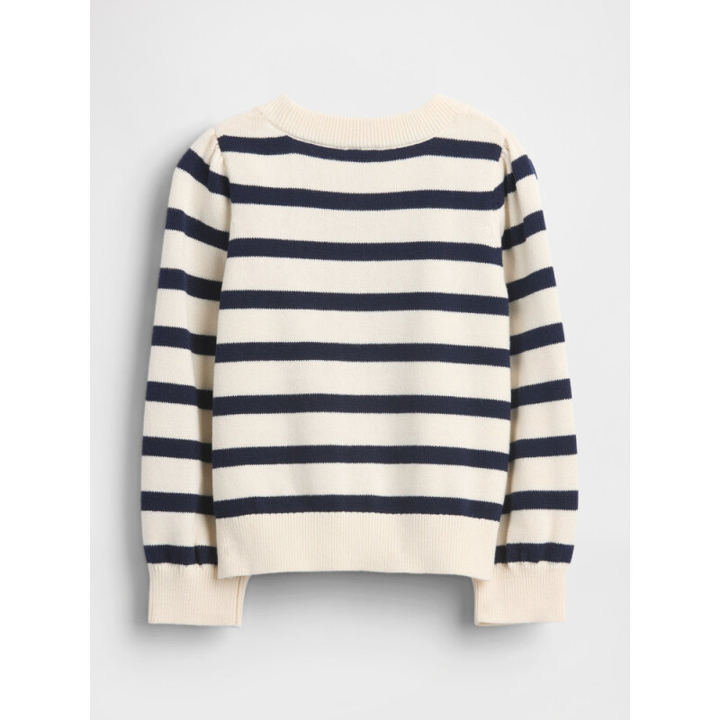COTTON CREW SWEATER - BETTER BOLD NAVY STRIPE