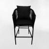 BANQUETA DE EXTERIOR LUKA NEGRO