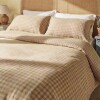 Funda nórdica de acolchado + 2 fundas de almohada de algodón Vichy Amarillo King
