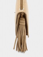 Bolso Bandolera Con Tachuelas Y Flecos camel
