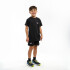 TSHIRT BOYS POLY BORDER-BK NEGRO