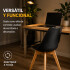 Silla Comedor ComboHome Tulip Eames Pack X2 Negro 1