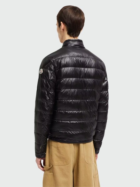MONCLER - CAMPERA CORTA ACORUS DE PLUMAS Negro