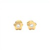 Abridores Estrellas -Oro Bajo-Zirconia blanca-AB8049 conpiedra