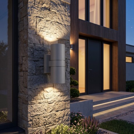 AEBC10XG Luminaria de Exterior Bidireccional Extra Grande Gris