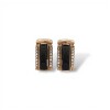 Caravanas Vintage-Plata y oro-Onix-CA5076 conpiedra