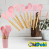 Set De Menage, 11 Utensillos De Cocina Con Soporte ROSA