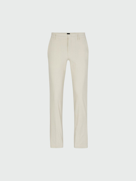 BOSS - Pantalón Slim Fit Blanco Abierto