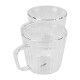 Set 2 tazas doble pard reayas 350ML Boro TRANSPARENTE