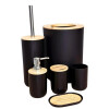 Set De Baño De Bambú Negro