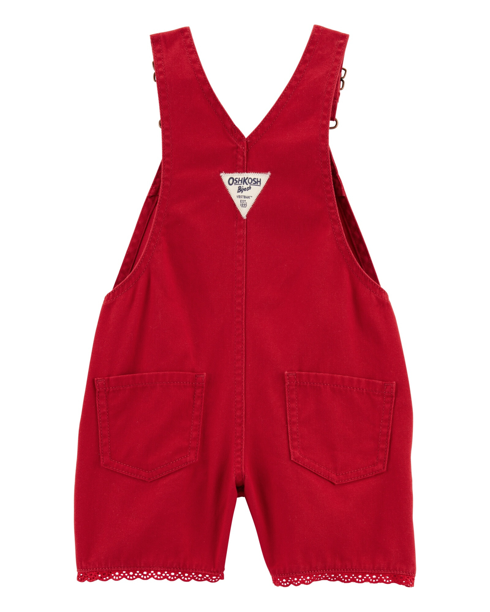 Enterito corto de sarga, con ribete de encaje Sin color