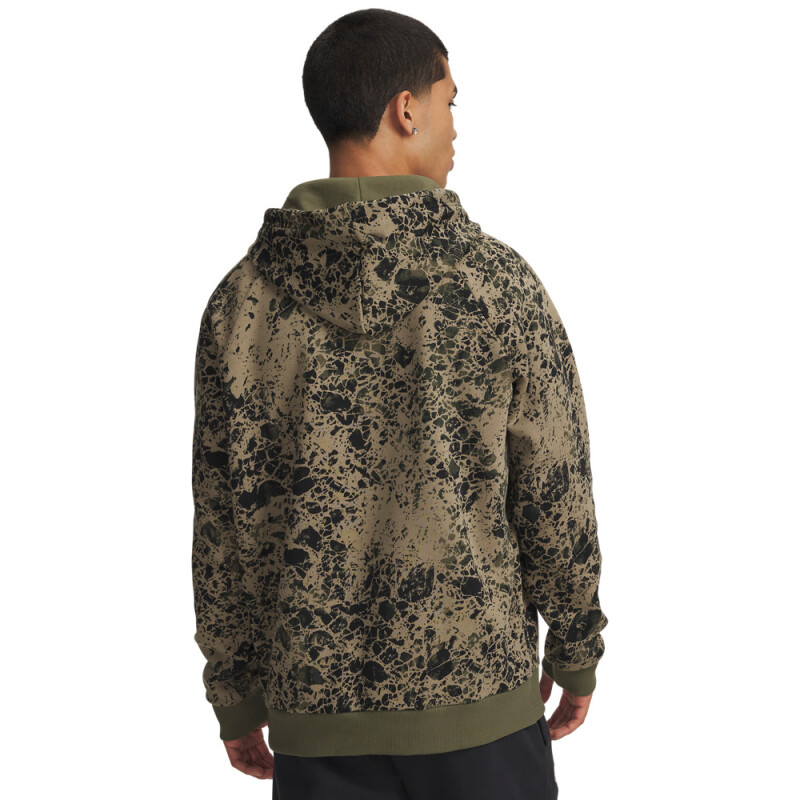UA Rival Fleece Prtd Hoodie-GRN GRN-390