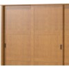 Ropero 3 puertas corredizas 3 cajones - Madera maciza Marron