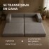 Sofá Sillón Cama ComboHome Teddy Premium 3 Cuerpos Corderoy Gris 1