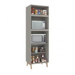 PANELERO LINEA WOOD GRIS