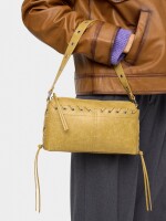 Bolso De Hombro Trenzado mostaza