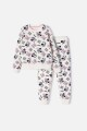 Conjunto m/l largo full print niña MINNIE BLANCO