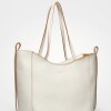 Shopper Cadiz en cuero graneado Blanco