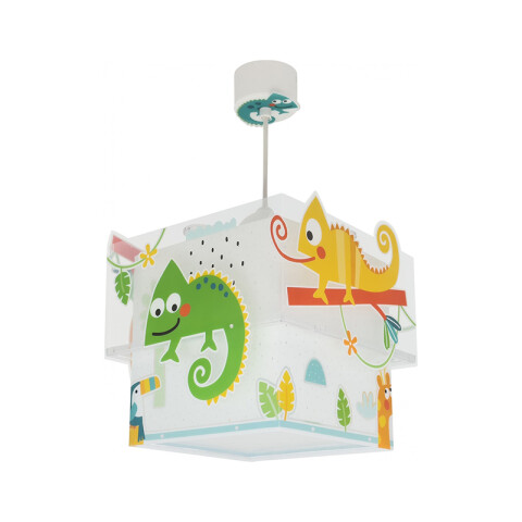Lámpara colgante E27 infantil HAPPY JUNGLE flúor DA0228