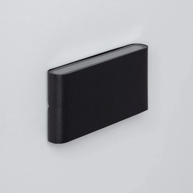 ARTEFACTO UNIDIRECCIONAL OVAL Aplique LED Unidireccional Exterior Graz Small Oval Negro 3W IP65