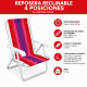 Set x2 Silla reclinable 4 posiciones aluminio ROJO