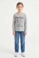 Camiseta manga larga GRIS MELANGE