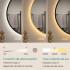 Espejo Redondo De Baño Led 60cm Función Desempañado DORADO