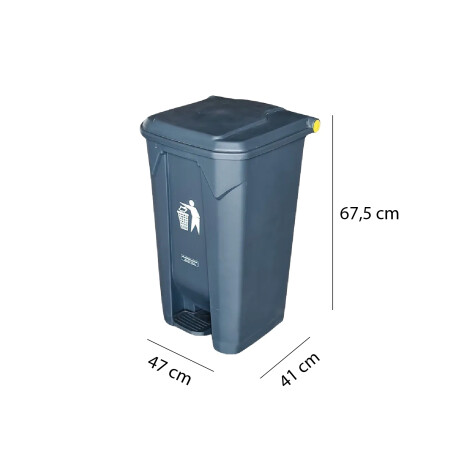 CONTENEDOR DE BASURA 80 LITROS Contenedor de Basura 80 Litros Gris