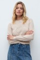 Sweater estructuras beige