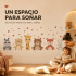 Vinilo Decorativo Infantil Animales de la Selva 60 x 30 cm Marrón 1